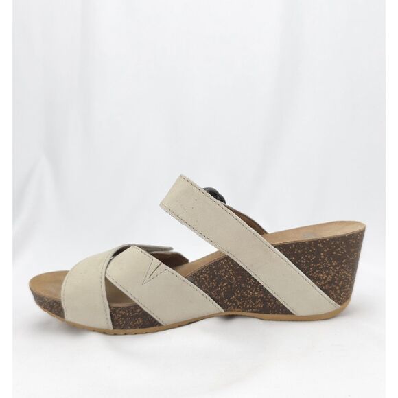 Dansko Women's Susie‎ Slip-on Strappy Footbed Cork Wedge Sandals Size 7.5/38 - Picture 5 of 13